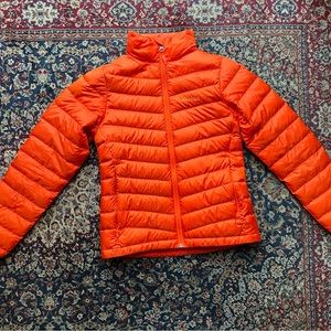 MARMOT 700 Fill Orange Down Filled Insulated Lightweight Ski Puffer Jacket